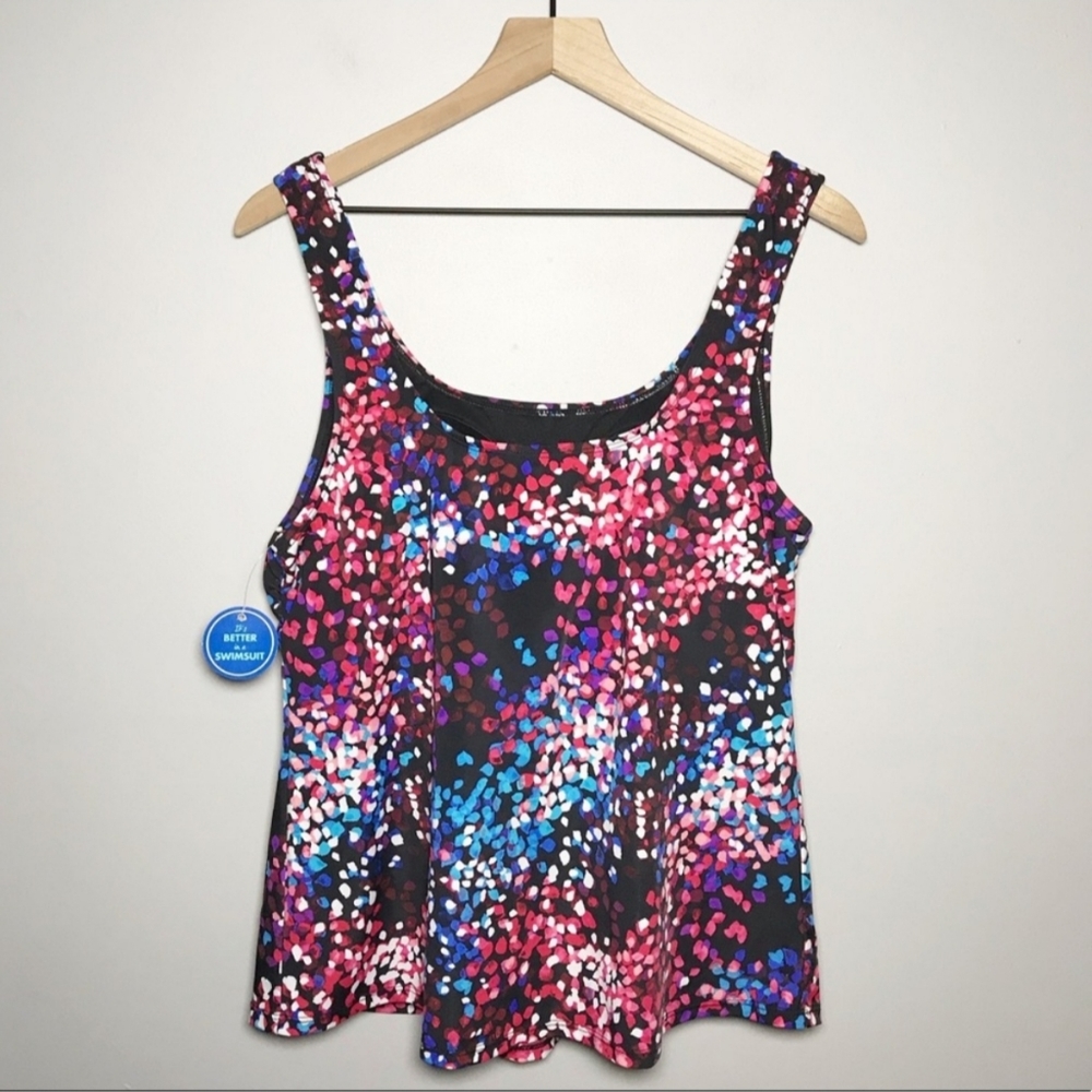 NWT Swimsuits 4 All Tankini TOP santorini - Picture 2 of 7